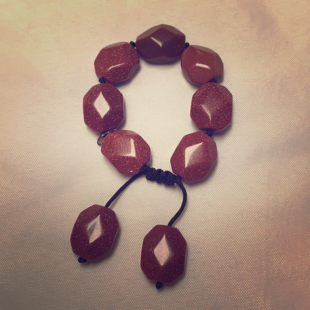 Glittered Bronzed Bracelet